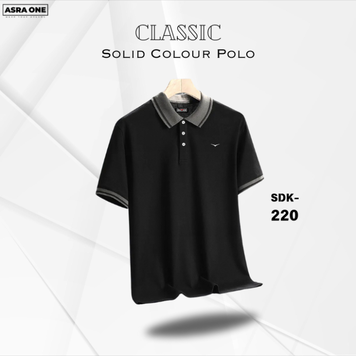 Classic Solid Colour Polo T-Shirt- SDK220