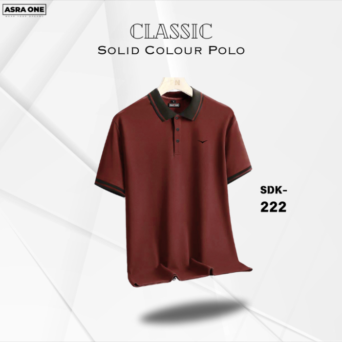 Classic Solid Colour Polo T-Shirt- SDK222