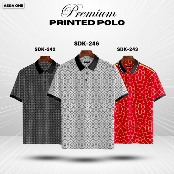 Premium Printed Summer Collcetion Polo – SDK242/243/246