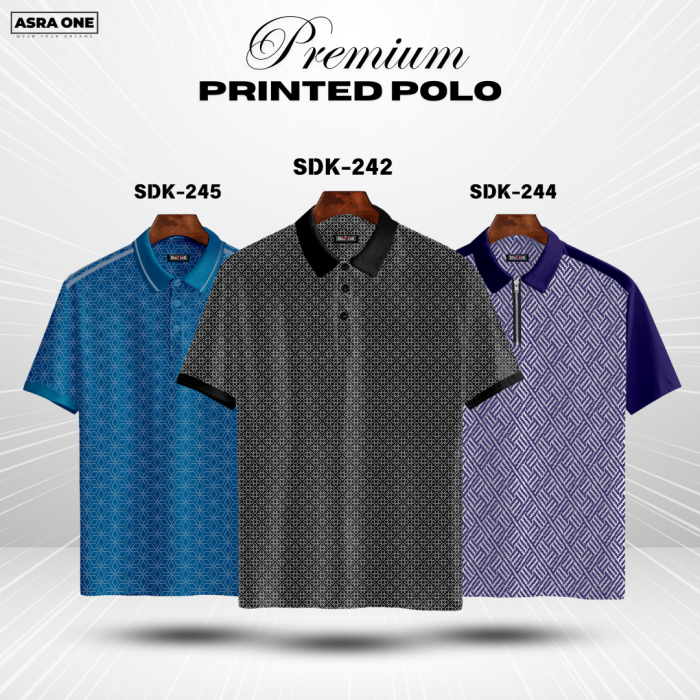 Premium Printed Summer Collcetion Polo – SDK242/244/245