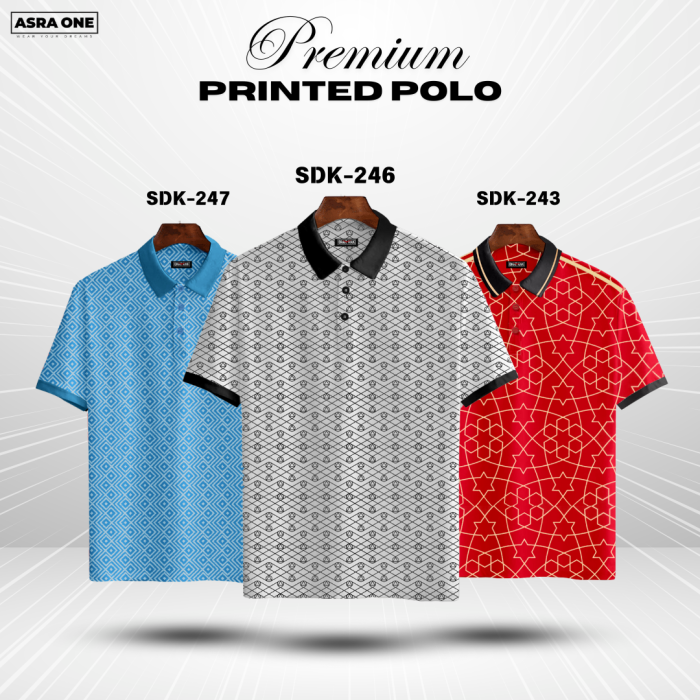 Premium Printed Summer Collcetion Polo – SDK243/246/247