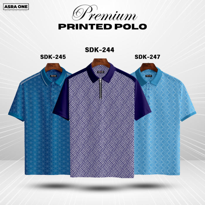 Premium Printed Summer Collcetion Polo – SDK244/245/247