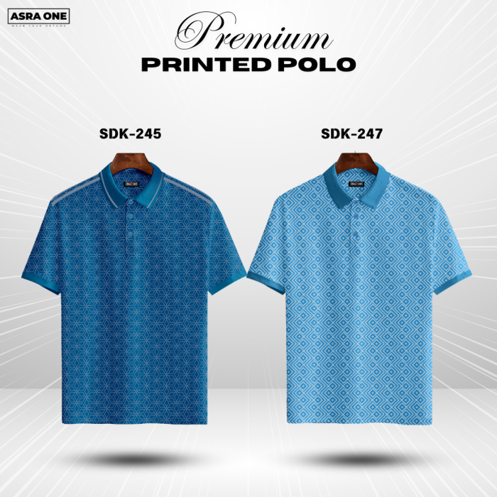 Premium Printed Summer Collcetion Polo – SDK245/247