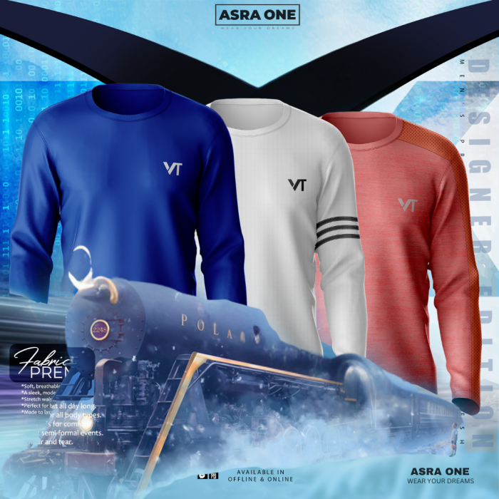 Asra One Full Sleeve Sports T-shirt- Combo of 3 - VT15/16/19