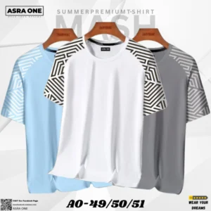 /Asra One Premium Mesh T-shirt – (3 pcs Combo) A0-49/50/51