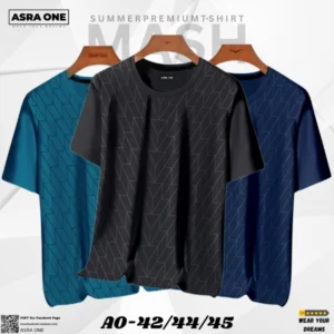 Asra One Premium Mesh T-shirt – (3 pcs Combo) A0-42/44/45