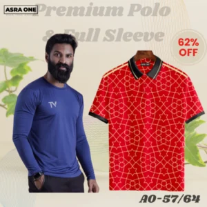Asra One Full Sleeve T-shirt & All Over Printed Polo - AO-57/64